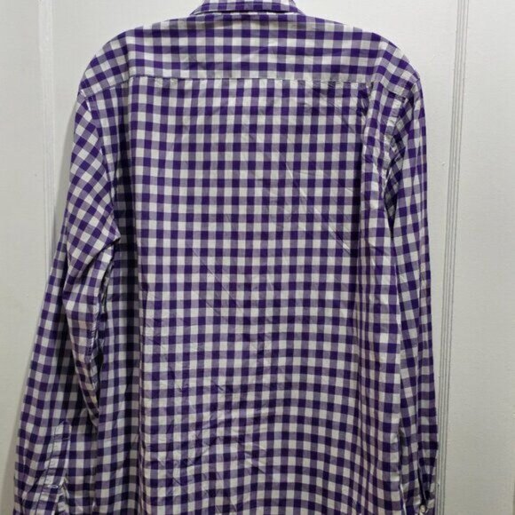 J. Crew Medium Long Sleeve Casual Button Shirt - Purple & White - Picture 11 of 14